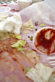 Yes we are slobs... it's inevitable with a falafel.