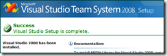 Microsoft Visual Studio Team System 2008 Setup