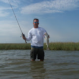 Scott Pell with a nice redfish caught on an El Diablo Big-Eyed Mullet