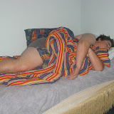 Jake asleep in Port Mansfield.  A little tired after driving non stop.