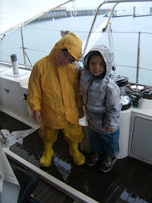 Boys in raingear