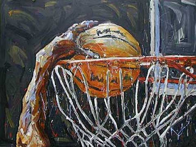 Sports  Paintings on Dunk Shot Sports Basketball Painting Art