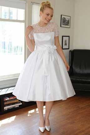 short wedding dress, bridal gown