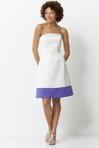 Bridesmaid Dress ; Strapless White 99082