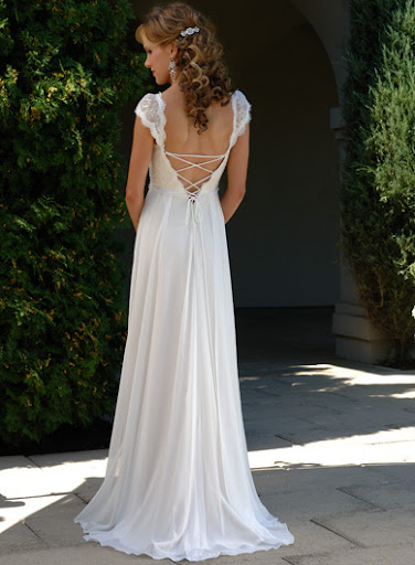Simple Wedding Gown Back Laces