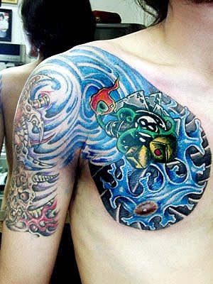 Dragon Tattoo Design of Blue Color