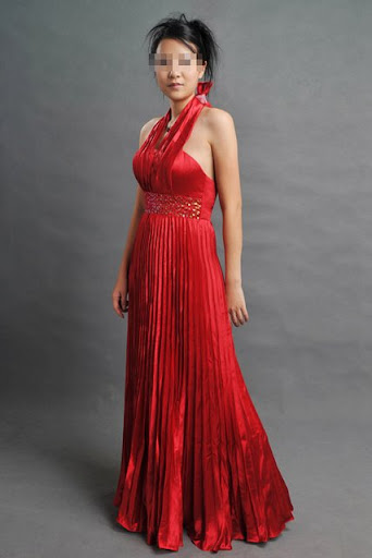 red-evening-prom-dress-pleated-skirt