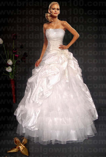 Shinny Strapless Wedding Gowns 2010