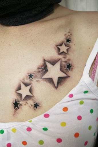 tribal star design tattoos