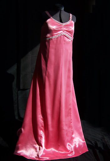 elegant prom dress/gown shinny satin