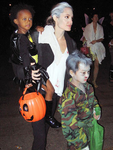 On Halloween party bash 2009, Angelina Jolie was donned 'living dead' 