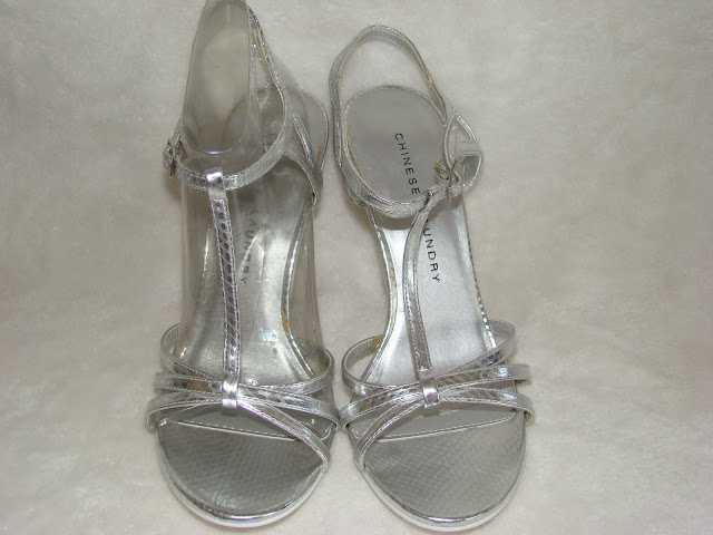 silver bridal sandal