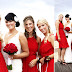 3/4 Red Bridesmaid Dresses From Basque
