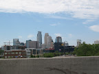 a view of Minneapolis from I35W bridge