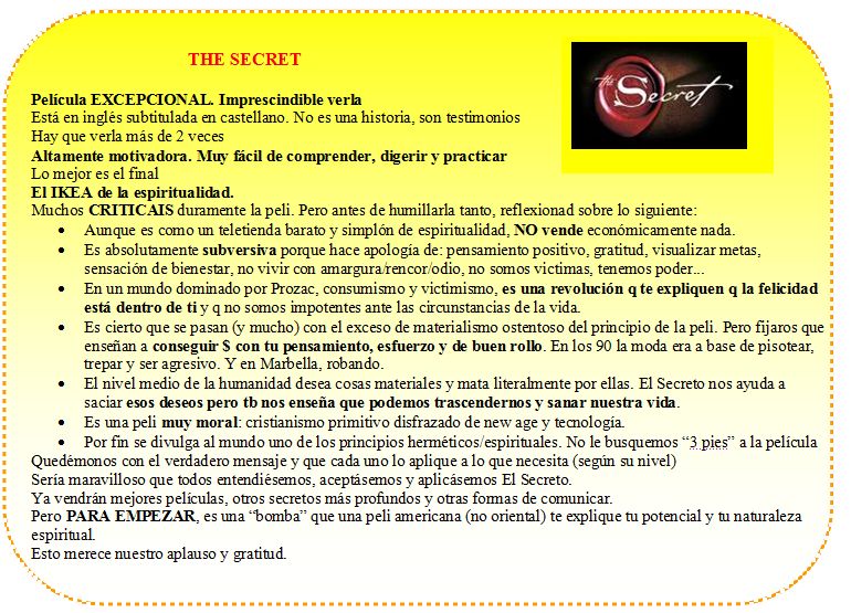 The Secret: comentarios