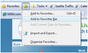 Internet Explorer 8 beta 1 Features: Favorites Bar2