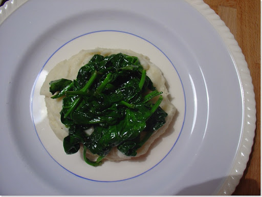 Mashed Potatoes and Spinach