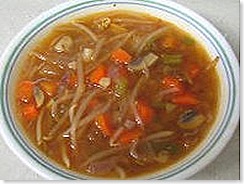 Homecooked Veg hot and sour soup