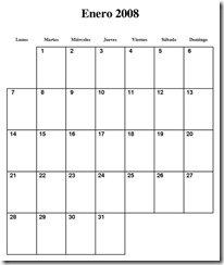 hoja calendario