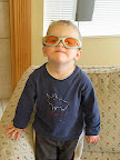 Sammy with sunglasses on