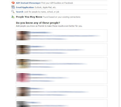 找Facebook的People You May Know功能