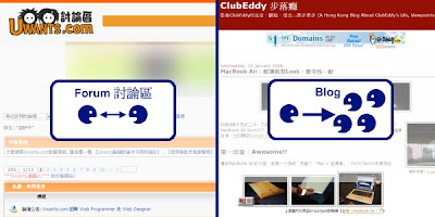 討論區就像群體會議,而blog就像廣播、演說