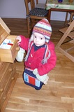 Mit Tasche zur Kita