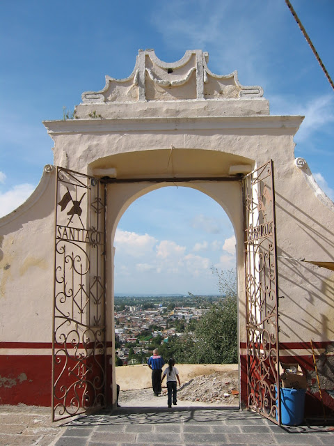 Top of pyramid in Cholula