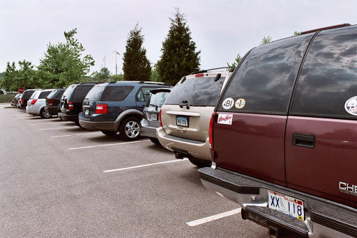 A optical illusion created by SUVs