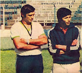 Oscar Cavallero y Oscar López, la dupla de entrenadores, en los '70
