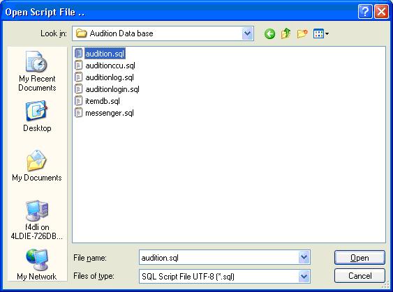 MySQL Query Browser - Dialog Open Script.JPG