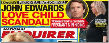 National Enquirer John Edwards love child scandal picture