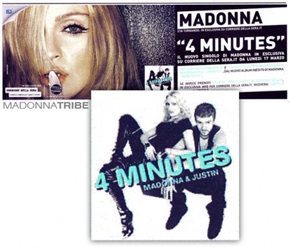 Madonna and Justin Timberlake's new single 4 Minutes Cover picture