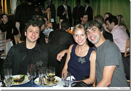 Lucy Southworth, larry page and Sergy brin picture