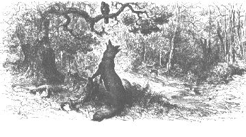 gustave doré, le courbeau et le renard