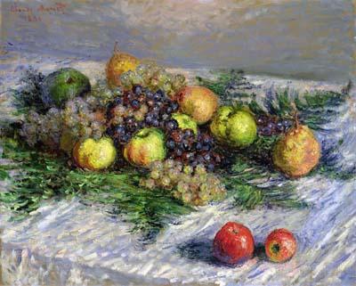 Claude Monet, stilleven met gemengd fruit