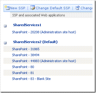 Two shared service providers