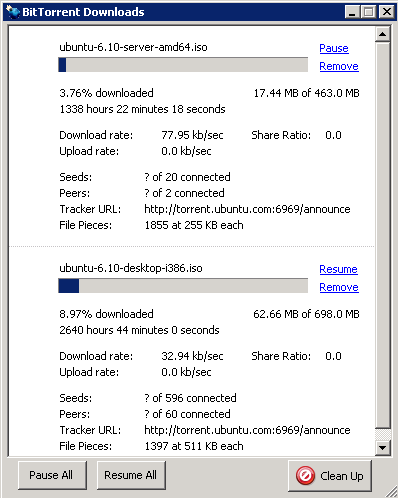 widget de bittorrent con firefox