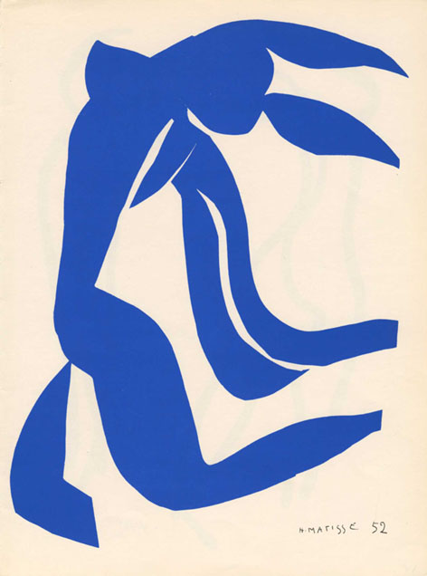 Henri Matisse, blue nude with flowing hair