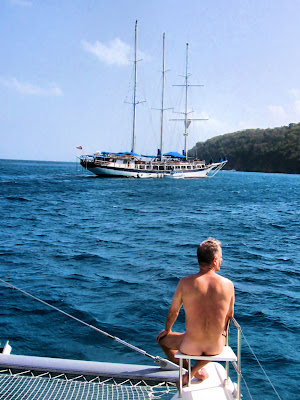 Jerry Looking at the SV Mandalay
