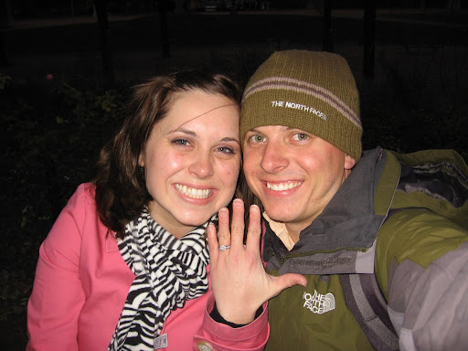 Photo of Mandy and Phil after she accepted his proposal of marriage.