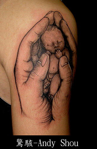 baby tattoo ideas for moms. baby tattoo ideas for moms. Baby in hands tattoo designs.