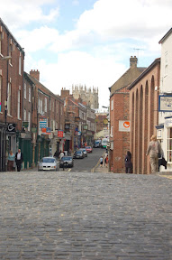Towards the Minster from bridge in Fossgate