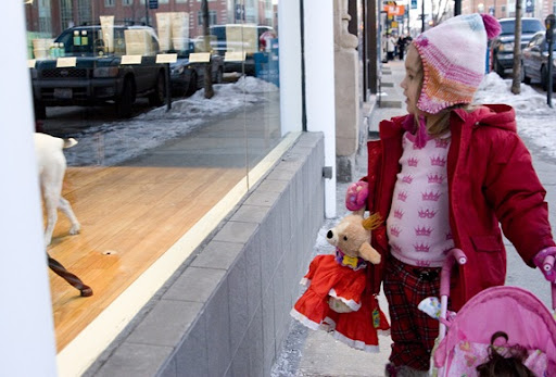 alli looking at halsted store