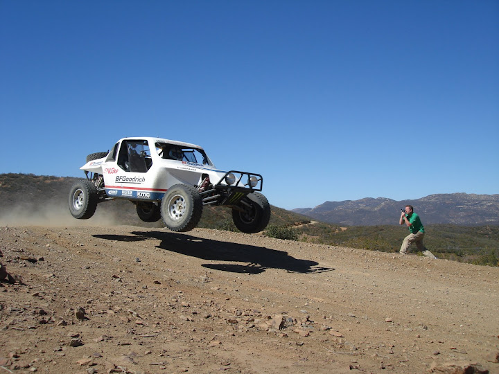 Kent jumping his Wide Open Baja dune buggy