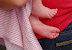 Tender pink baby feet. 