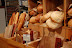 Stacks of bread in a Castro - San Francisco Market.