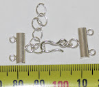 Sterling Silver 2-strand clasp with chain
