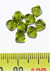 Olivine 6mm Bicone Facete