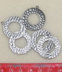 Drop, antiqued silver-plated steel, hamm